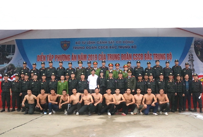 Trung đoàn CSCĐ Bắc Trung Bộ diễn tập phương án năm 2019