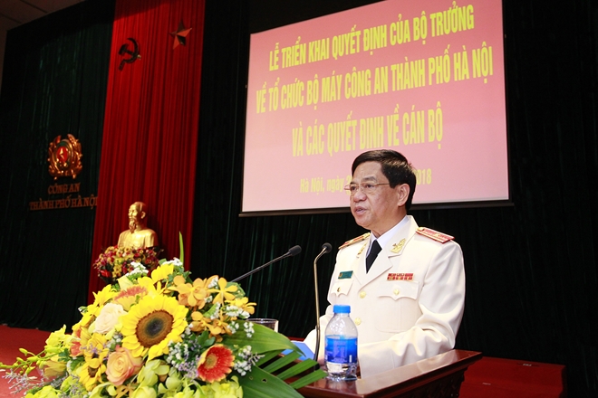 Công an thành phố Hà Nội giảm 50% đầu mối cấp phòng, 82 đầu mối cấp đội