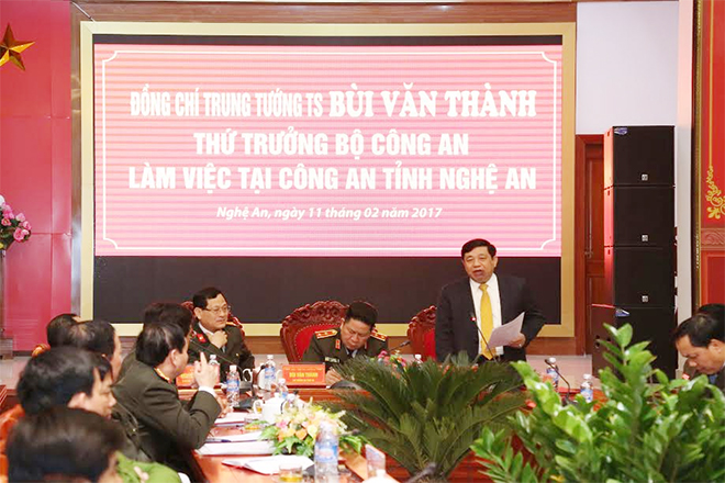 Thứ trưởng Bùi Văn Thành làm việc tại Công an tỉnh Nghệ An - Ảnh minh hoạ 4