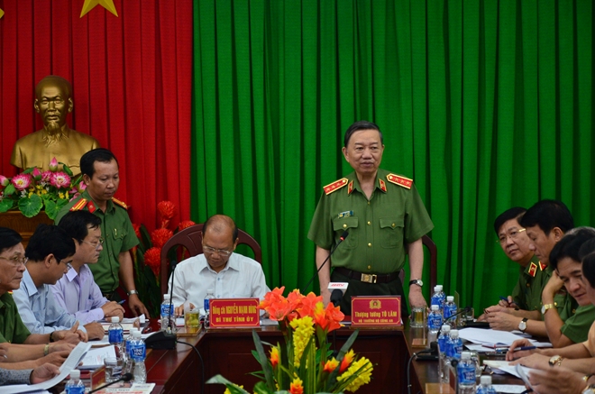 Bộ trưởng Tô Lâm làm việc tại Công an tỉnh Bình Thuận