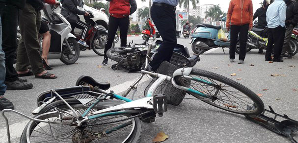 Hiện trường vụ tai nạn.