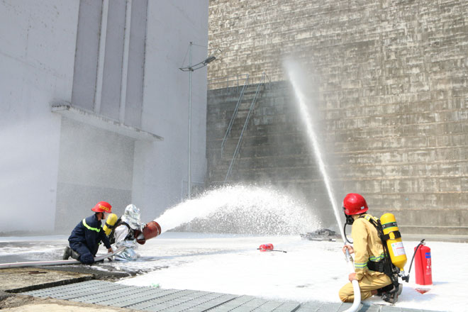 Diễn tập phương án chữa cháy tại Nhà máy Thủy điện Lai Châu - Ảnh minh hoạ 4