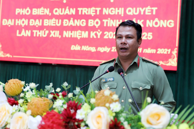 Đảng uỷ Công an tỉnh Đắk Nông quán triệt nghị quyết Đại hội Đảng bộ tỉnh lần thứ XII