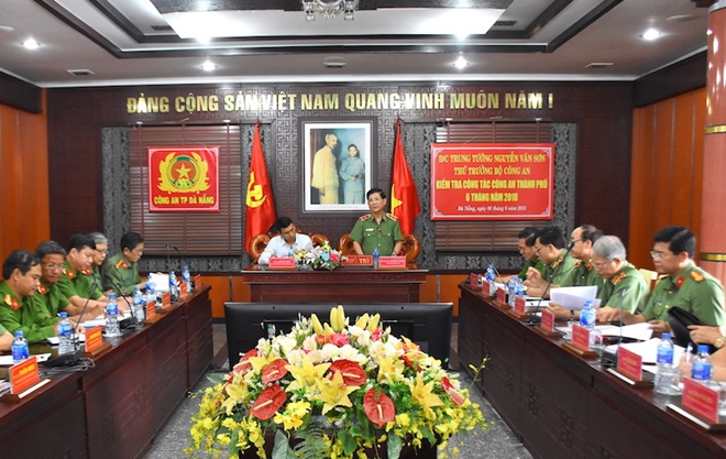 Lãnh đạo Bộ Công an thăm và kiểm tra công tác tại TP Đà Nẵng