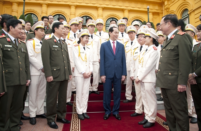 Sự quan tâm sâu sắc của Chủ tịch nước Trần Đại Quang với lực lượng CAND