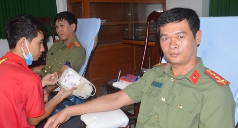 Một cán bộ Công an Sóc Trăng 22 lần hiến máu tình nguyện