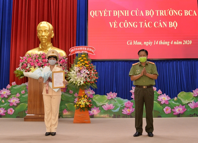 Công an tỉnh Cà Mau có nữ Phó Giám đốc đầu tiên