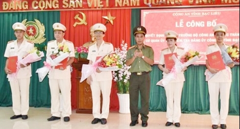 Thành lập Cơ quan Ủy ban kiểm tra Đảng ủy Công an tỉnh Bạc Liêu
