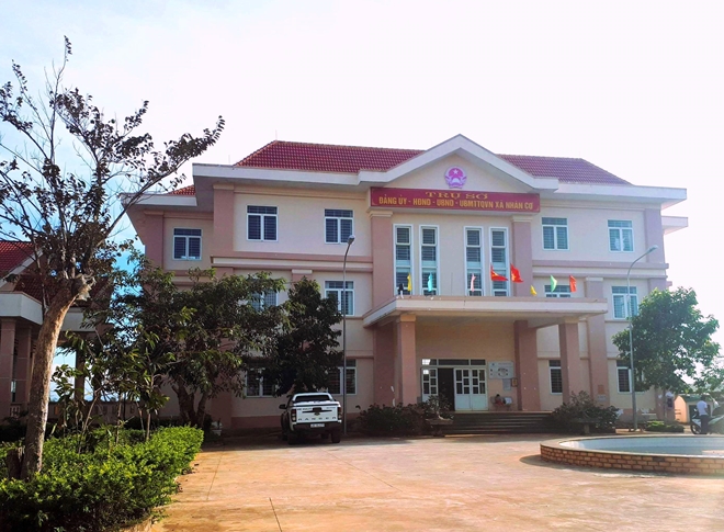 Trụ sở UBND xã Nhân Cơ, nơi ông Trưởng từng công tác