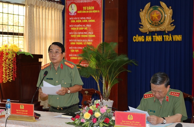 Bộ trưởng Tô Lâm kiểm tra, chỉ đạo công tác tại Công an tỉnh Trà Vinh - Ảnh minh hoạ 4