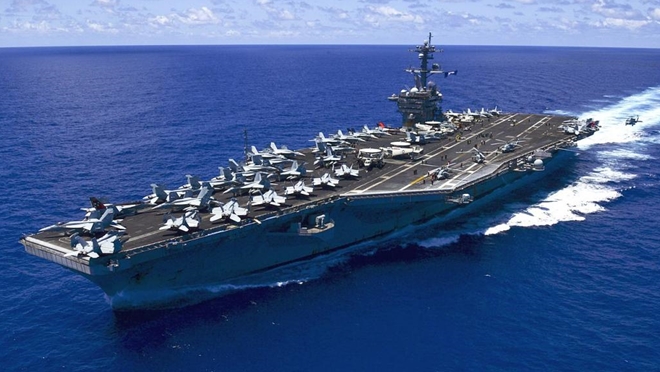 Tàu sân bay Hoa Kỳ USS Carl Vinson. Ảnh: ITN