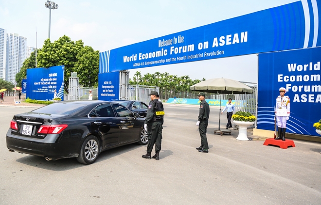 An ninh thắt chặt trong ngày làm việc quan trọng của WEF ASEAN 2018