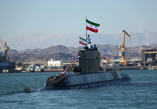 Tàu ngầm Fateh của Hải quân Iran. Ảnh: ITN