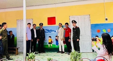 Thanh niên Cảnh vệ CAND chung tay xây trường học tại Hà Giang