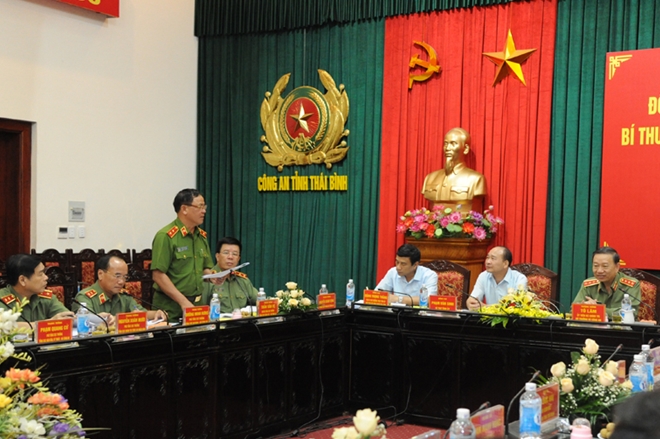 Bộ trưởng Tô Lâm thăm, làm việc tại Công an tỉnh Thái Bình - Ảnh minh hoạ 3