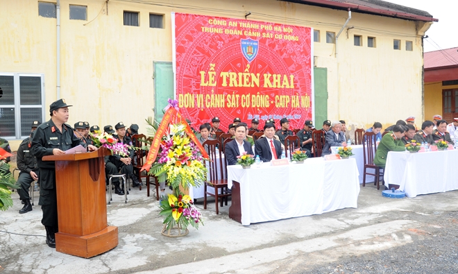 Công an TP Hà Nội tổ chức Lễ triển khai đơn vị Cảnh sát cơ động