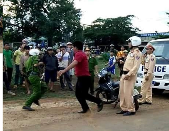Vác dao đi đòi xe vi phạm rồi chém Cảnh sát trọng thương