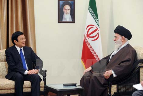 Chủ tịch nước Trương Tấn Sang hội kiến Đại giáo chủ Iran Ali Khamenei 