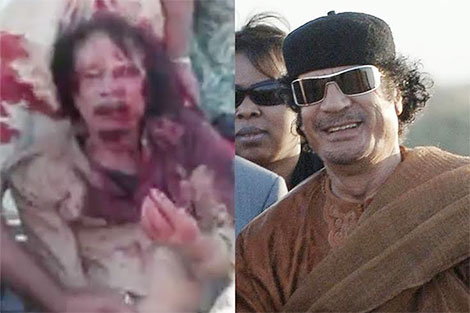 Tiết lộ đoạn phim mới về Gaddafi bị bắn chết bằng một khẩu súng dát vàng