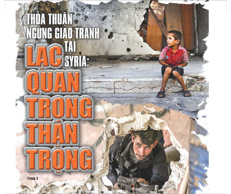 Thỏa thuận ngừng giao tranh tại Syria: Lạc quan trong thận trọng