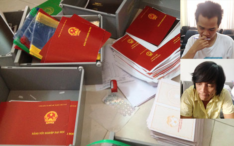 Triệt phá đường dây mua bán, sản xuất hàng nghìn văn bằng, chứng chỉ giả
