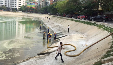 Thông tin thêm về việc ô nhiễm ở hồ Ngọc Khánh