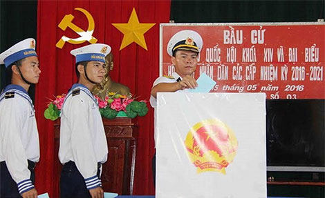 Bầu cử sớm trên các đảo ở huyện Trường Sa