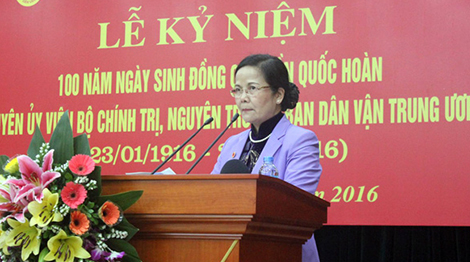 Kỷ niệm 100 năm ngày sinh đồng chí Trần Quốc Hoàn