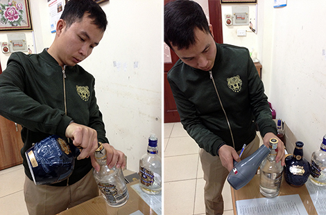 Bán rượu Chivas vỏ 25 nhưng ruột 18