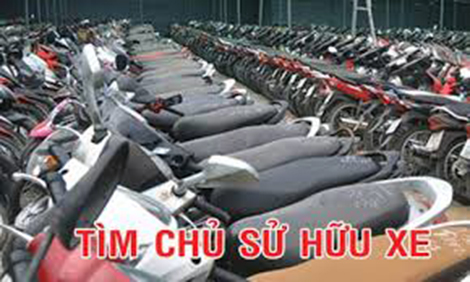Tìm chủ sở hữu xe máy bị tạm giữ do vi phạm giao thông 