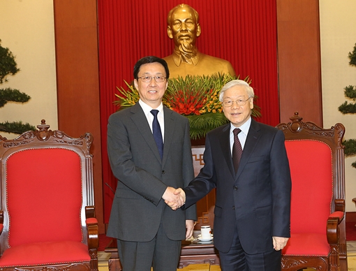 Tổng Bí thư Nguyễn Phú Trọng tiếp Đoàn đại biểu Đảng Cộng sản Trung Quốc