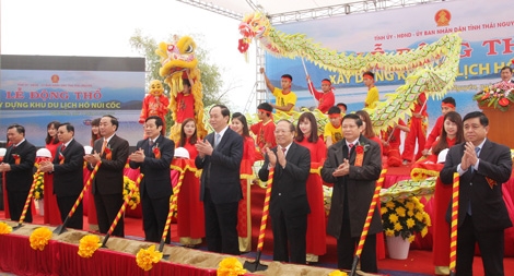 Bộ trưởng Trần Đại Quang dự Lễ động thổ xây dựng Khu du lịch Hồ Núi Cốc
