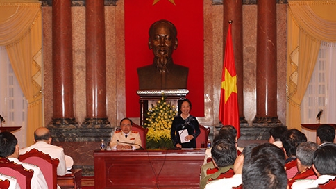 Phó Chủ tịch nước Nguyễn Thị Doan gặp mặt 80 điển hình tiên tiến xuất sắc tiêu biểu Bộ Công an