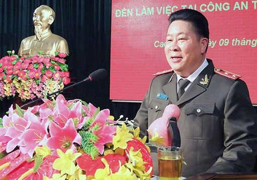 Thứ trưởng Bùi Văn Thành kiểm tra công tác tại Công an Cao Bằng và Lạng Sơn