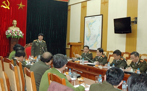 Họp Ban tổ chức Hội nghị Tổng kết 7 năm công tác công an thực hiện pháp lệnh Công an xã 