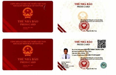 Ban hành mẫu Thẻ Nhà báo thời hạn 2016-2020 