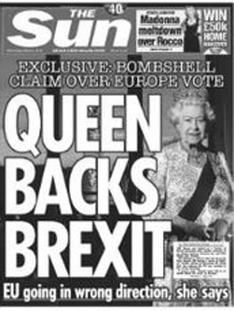 Nữ hoàng ủng hộ việc nước Anh rời khỏi EU? 