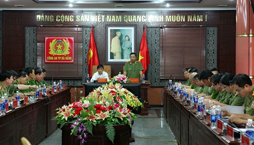 Lãnh đạo Bộ Công an làm việc với Công an TP Đà Nẵng 
