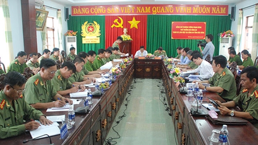 Thượng tướng Phạm Dũng, Thứ trưởng Bộ Công an làm việc tại Công an Đắk Nông 