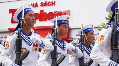 Khối hải quân gây xúc động mạnh trong ngày mừng Quốc khánh