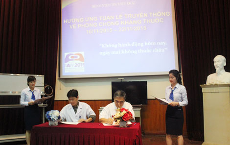 Bệnh viện Việt Đức cam kết sử dụng kháng sinh có trách nhiệm