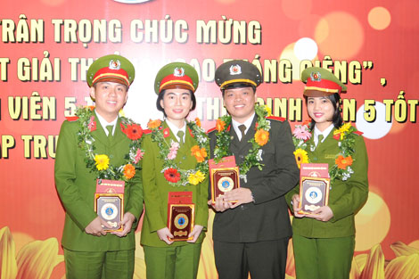 4 sinh viên Công an đoạt Giải thưởng “Sao Tháng Giêng” năm 2015