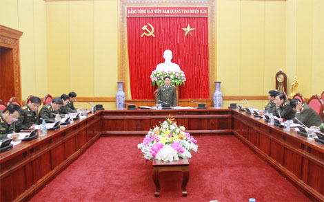 Thứ trưởng Bùi Văn Thành làm việc về chủ trương xây dựng cụm trường CAND