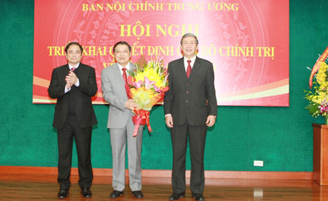 Bộ Chính trị bổ nhiệm Trưởng Ban Nội chính Trung ương