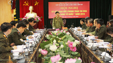 Các đơn vị trực thuộc Tổng cục Chính trị CAND ký giao ước thi đua