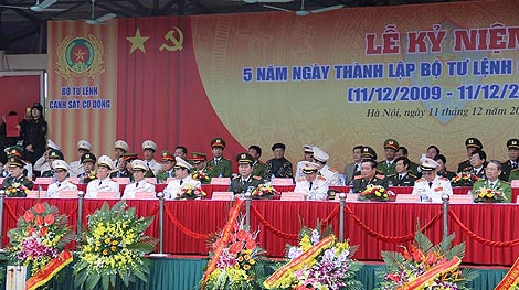 Mít tinh kỷ niệm 5 năm Ngày thành lập Bộ Tư lệnh CSCĐ
