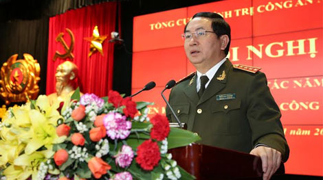Bộ trưởng Trần Đại Quang dự Hội nghị triển khai công tác năm 2015 Tổng cục Chính trị Công an nhân dân
