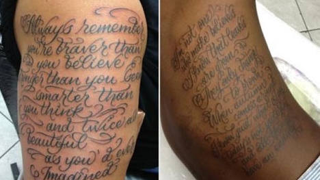 Nở rộ trào lưu xăm mình với… văn bản