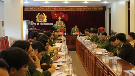 Kiểm tra công tác đảm bảo ANTT Tết Nguyên đán Ất Mùi tại Công an Thanh Hóa