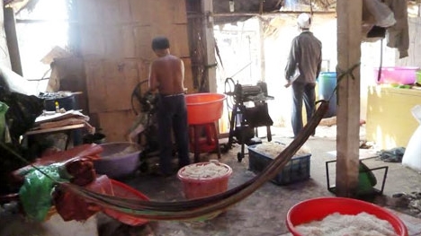 Mỡ, da heo ‘bẩn’ chuẩn bị tới quán bánh mì, cơm tấm